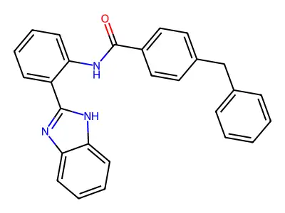 N-(2-(1H-benzo[d]imidazol-2-yl)phenyl)-4-benzylbenzamide structure