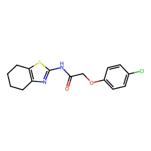 2-(4-chlorophenoxy)-N-(4,5,6,7-tetrahydro-1,3-benzothiazol-2-yl)acetamide structure