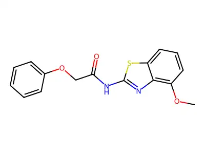 N-(4-methoxy-1,3-benzothiazol-2-yl)-2-phenoxyacetamide structure