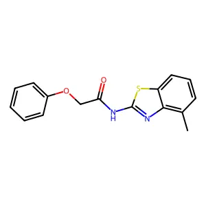 N-(4-methyl-1,3-benzothiazol-2-yl)-2-phenoxyacetamide structure