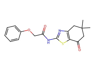N-(5,5-dimethyl-7-oxo-4,5,6,7-tetrahydrobenzo[d]thiazol-2-yl)-2-phenoxyacetamide structure