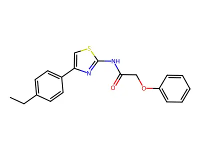 N-[4-(4-ethylphenyl)-1,3-thiazol-2-yl]-2-phenoxyacetamide structure