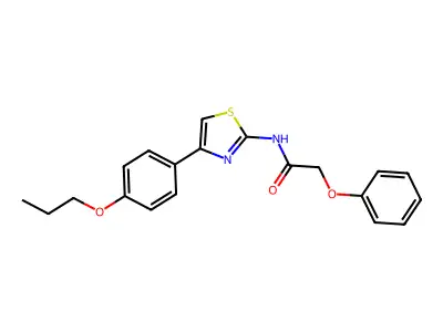 2-phenoxy-N-[4-(4-propoxyphenyl)-1,3-thiazol-2-yl]acetamide structure