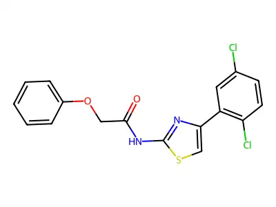 N-[4-(2,5-dichlorophenyl)-1,3-thiazol-2-yl]-2-phenoxyacetamide structure