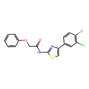 N-[4-(3,4-dichlorophenyl)-1,3-thiazol-2-yl]-2-phenoxyacetamide structure