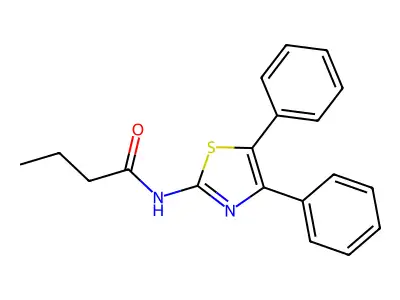 N-(4,5-diphenyl-1,3-thiazol-2-yl)butanamide structure