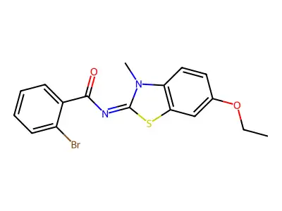 (E)-2-bromo-N-(6-ethoxy-3-methylbenzo[d]thiazol-2(3H)-ylidene)benzamide structure