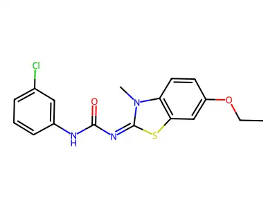 1-(3-Chlorophenyl)-3-(6-ethoxy-3-methyl-1,3-benzothiazol-2-ylidene)urea structure
