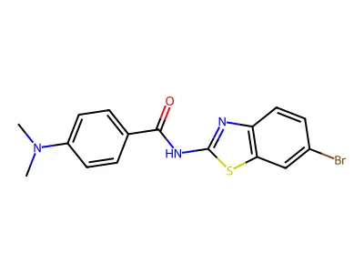 N-(6-bromo-1,3-benzothiazol-2-yl)-4-(dimethylamino)benzamide structure