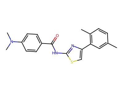 4-(dimethylamino)-N-[4-(2,5-dimethylphenyl)-1,3-thiazol-2-yl]benzamide structure