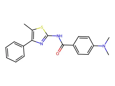 4-(dimethylamino)-N-(5-methyl-4-phenyl-1,3-thiazol-2-yl)benzamide structure