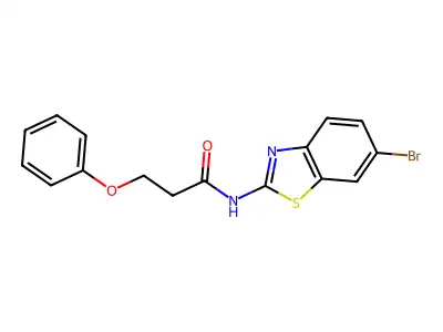 N-(6-bromo-1,3-benzothiazol-2-yl)-3-phenoxypropanamide structure