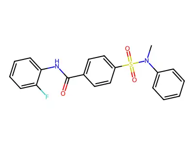 N-(2-fluorophenyl)-4-[methyl(phenyl)sulfamoyl]benzamide structure