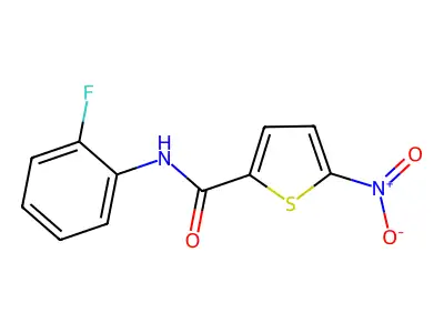 N-(2-fluorophenyl)-5-nitrothiophene-2-carboxamide structure