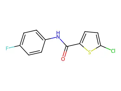 5-chloro-N-(4-fluorophenyl)thiophene-2-carboxamide structure