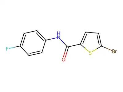 5-bromo-N-(4-fluorophenyl)thiophene-2-carboxamide structure