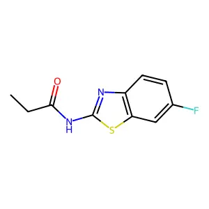 N-(6-fluoro-1,3-benzothiazol-2-yl)propanamide structure