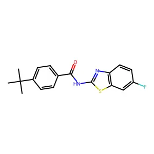 4-tert-butyl-N-(6-fluoro-1,3-benzothiazol-2-yl)benzamide structure