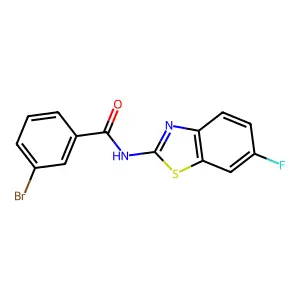 3-bromo-N-(6-fluoro-1,3-benzothiazol-2-yl)benzamide structure