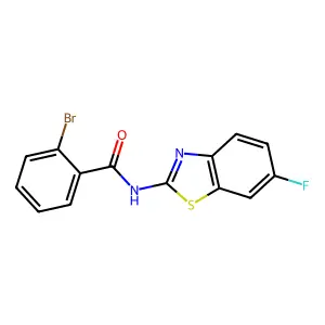 2-bromo-N-(6-fluoro-1,3-benzothiazol-2-yl)benzamide structure
