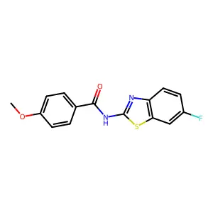 N-(6-fluoro-1,3-benzothiazol-2-yl)-4-methoxybenzamide structure