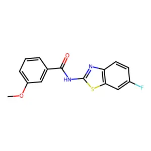 N-(6-fluoro-1,3-benzothiazol-2-yl)-3-methoxybenzamide structure