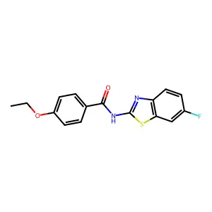 4-ethoxy-N-(6-fluoro-1,3-benzothiazol-2-yl)benzamide structure