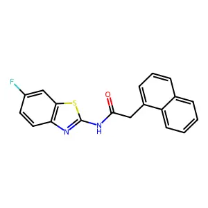 N-(6-fluoro-1,3-benzothiazol-2-yl)-2-(naphthalen-1-yl)acetamide structure