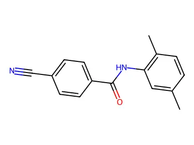 4-cyano-N-(2,5-dimethylphenyl)benzamide structure