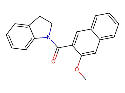 2,3-Dihydroindol-1-yl-(3-methoxynaphthalen-2-yl)methanone structure