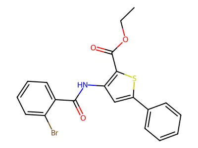 Ethyl 3-(2-bromobenzamido)-5-phenylthiophene-2-carboxylate structure