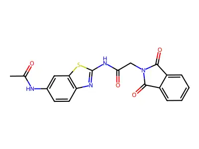 N-(6-acetamidobenzo[d]thiazol-2-yl)-2-(1,3-dioxoisoindolin-2-yl)acetamide structure