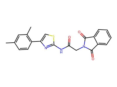 N-(4-(2,4-dimethylphenyl)thiazol-2-yl)-2-(1,3-dioxoisoindolin-2-yl)acetamide structure