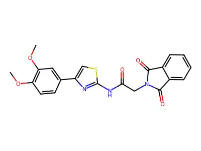 N-[4-(3,4-dimethoxyphenyl)-1,3-thiazol-2-yl]-2-(1,3-dioxoisoindol-2-yl)acetamide structure