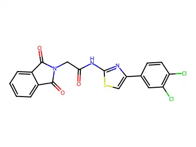 N-(4-(3,4-dichlorophenyl)thiazol-2-yl)-2-(1,3-dioxoisoindolin-2-yl)acetamide structure