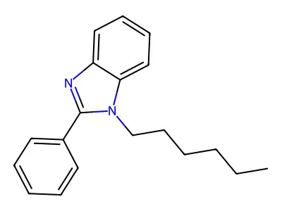 1-hexyl-2-phenyl-1H-benzimidazole structure