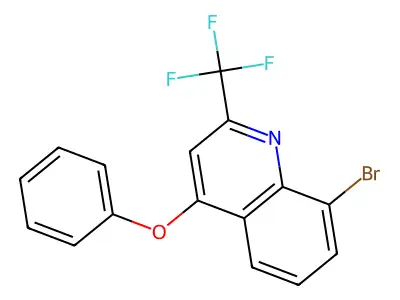 8-Bromo-4-phenoxy-2-(trifluoromethyl)quinoline structure