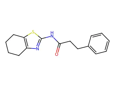 3-phenyl-N-(4,5,6,7-tetrahydro-1,3-benzothiazol-2-yl)propanamide structure