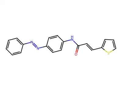 2-Propenamide, N-[4-(2-phenyldiazenyl)phenyl]-3-(2-thienyl)- structure