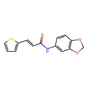 N-(1,3-benzodioxol-5-yl)-3-(2-thienyl)acrylamide structure