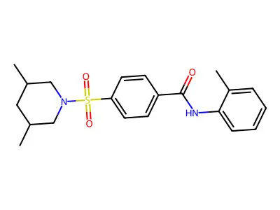 4-((3,5-dimethylpiperidin-1-yl)sulfonyl)-N-(o-tolyl)benzamide structure