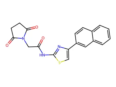 2-(2,5-dioxopyrrolidin-1-yl)-N-(4-(naphthalen-2-yl)thiazol-2-yl)acetamide structure