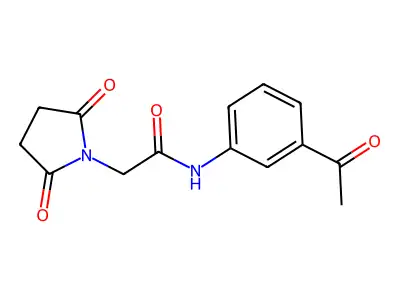 N-(3-acetylphenyl)-2-(2,5-dioxopyrrolidin-1-yl)acetamide structure