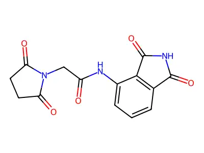 N-(1,3-dioxo-4-isoindolyl)-2-(2,5-dioxo-1-pyrrolidinyl)acetamide structure