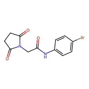 N-(4-bromophenyl)-2-(2,5-dioxopyrrolidin-1-yl)acetamide structure