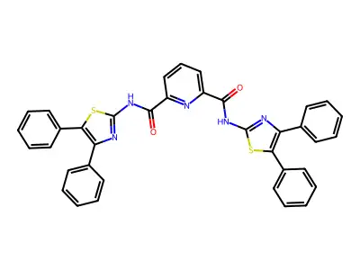 N2,N6-bis(4,5-diphenylthiazol-2-yl)pyridine-2,6-dicarboxamide structure
