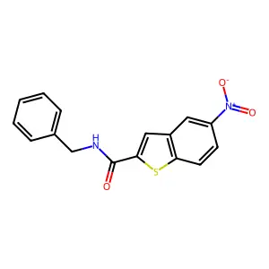 N-benzyl-5-nitro-1-benzothiophene-2-carboxamide structure