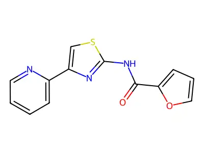 N-(4-pyridin-2-yl-1,3-thiazol-2-yl)furan-2-carboxamide structure