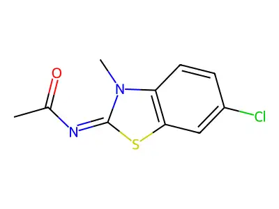 (Z)-N-(6-chloro-3-methylbenzo[d]thiazol-2(3H)-ylidene)acetamide structure