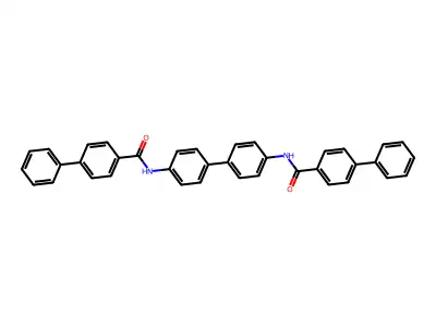 4-phenyl-N-[4-[4-[(4-phenylbenzoyl)amino]phenyl]phenyl]benzamide structure